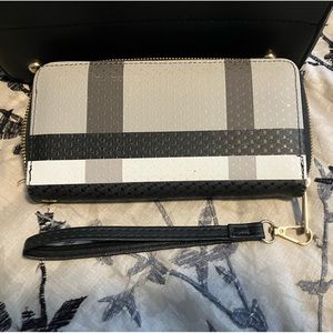 Black, Gray striped wallet